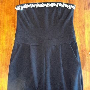 Lulus black jumpsuit with embellished neckline, size small